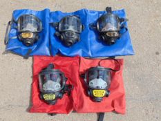 5 x Scott Promask Full Face Safety Masks