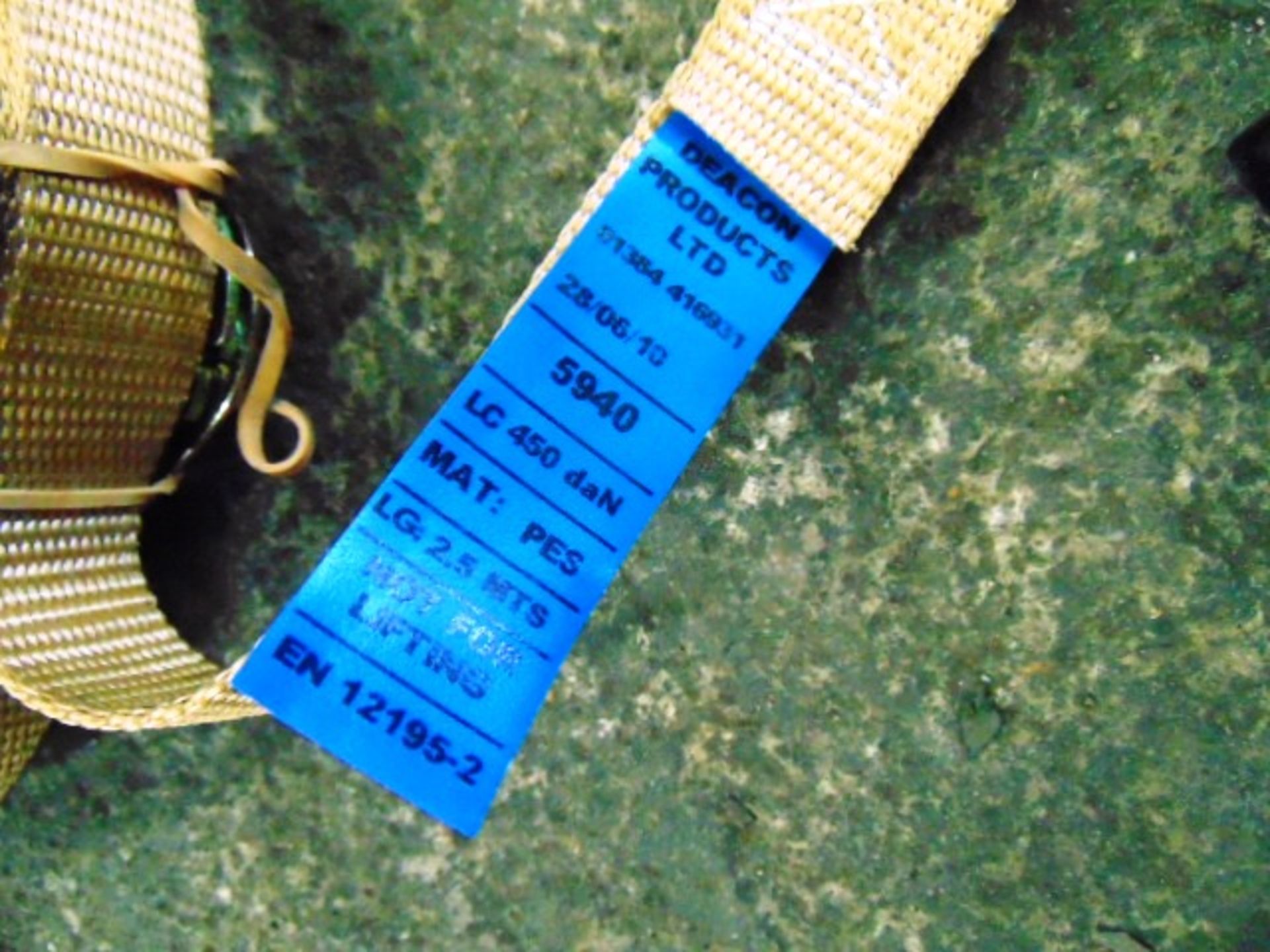 4 x Unissed Desert Ratchet Straps 450 DAN 2.5m - Image 4 of 4