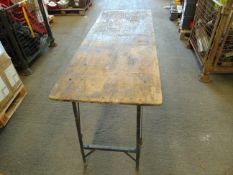1 x ARMY ISSUE 6FT TABLE WITH FOLDING LEGS