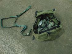 16 x GREEN RATCHET STRAPS WITH CANVAS BAG