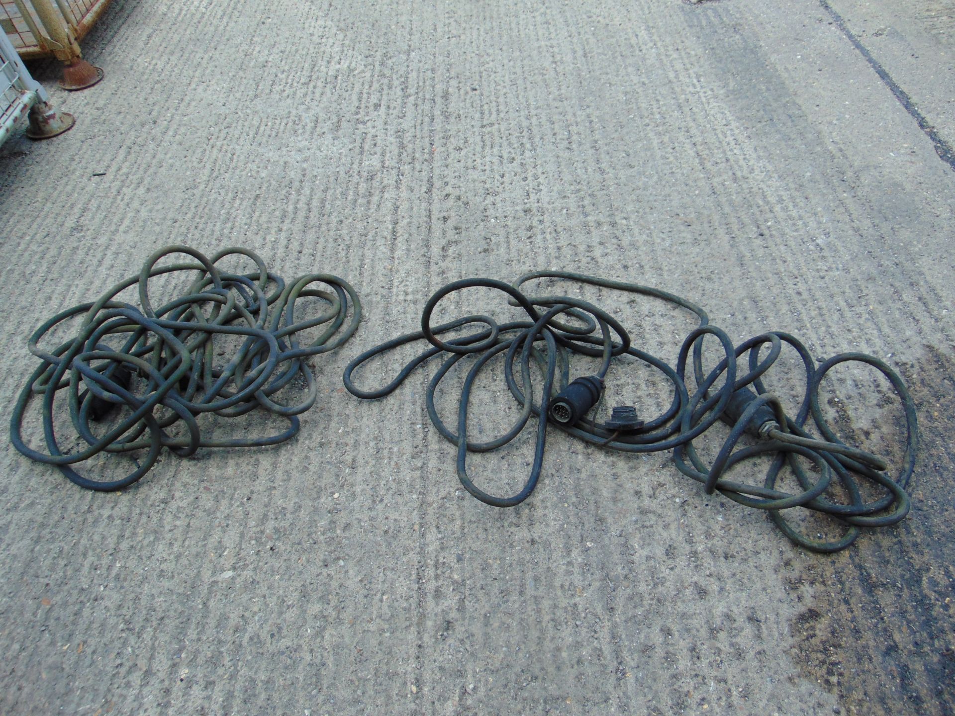 2 x Long NATO socket trailer lighting cables