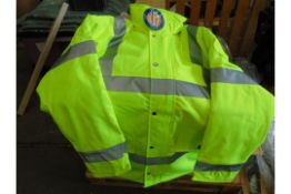 DICKIES HI VIZ JACKET, QUILTED AND WATERPROOF *X-LARGE* NEW UNUSED