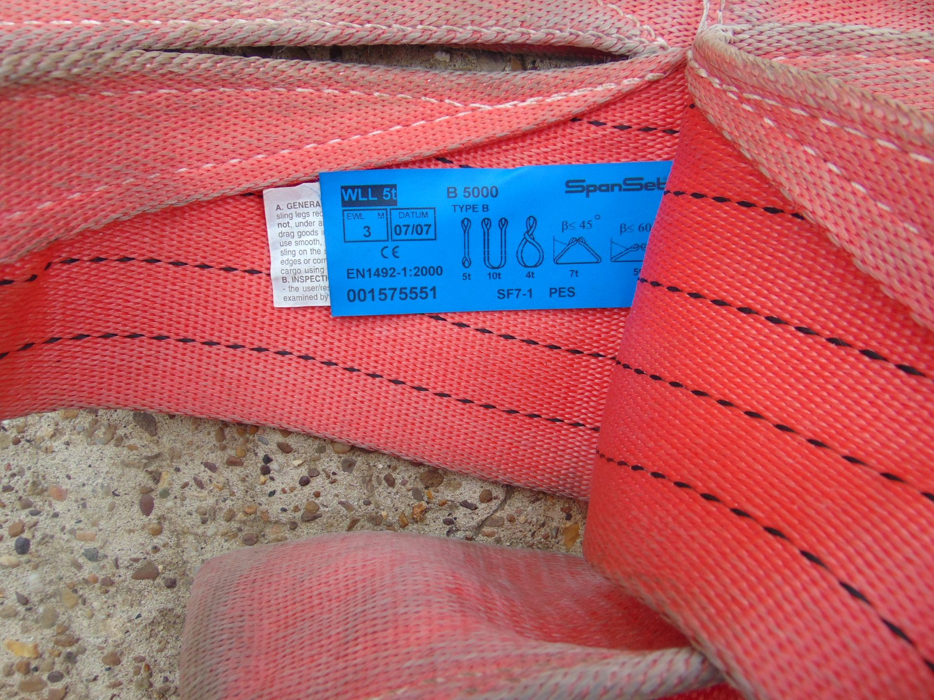 4 x 5t 3m SPANSET FLAT SLINGS - Image 3 of 3