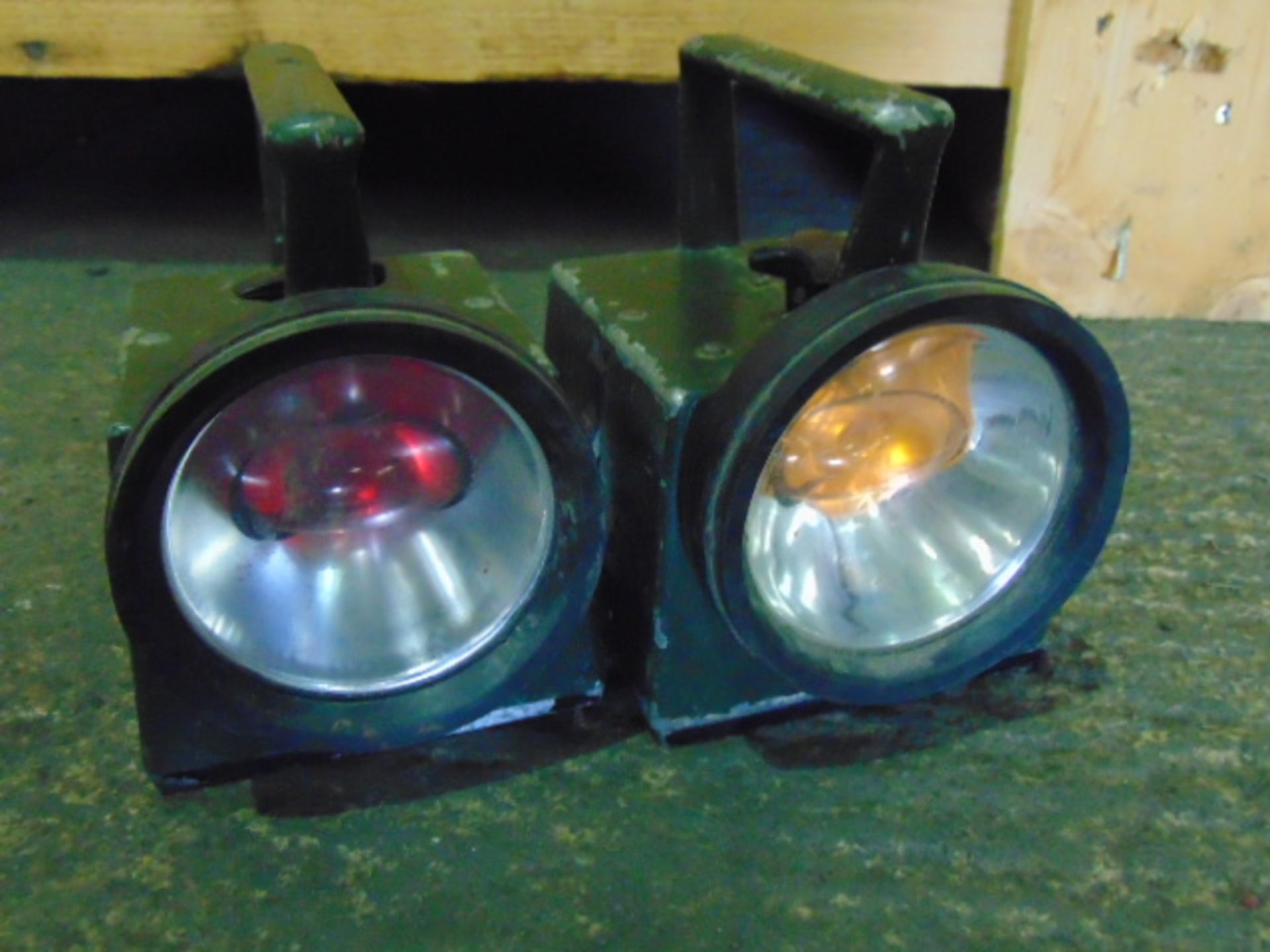 2 x Vintage British Army Bardic Lamps