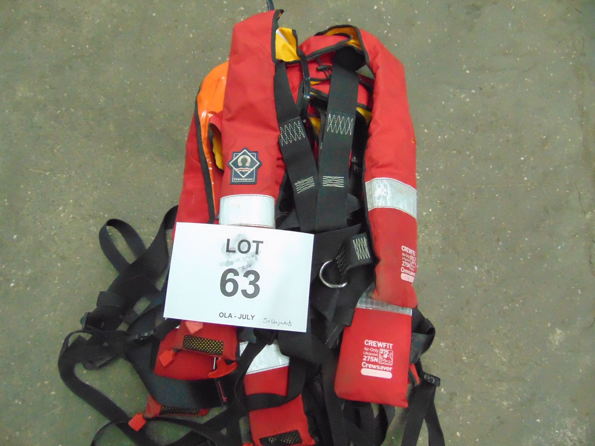 5 x Ex FIRE & RESCUE LIFEVESTS