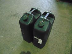 2 x 20lt WATER JERRY CANS *UNISSUED*