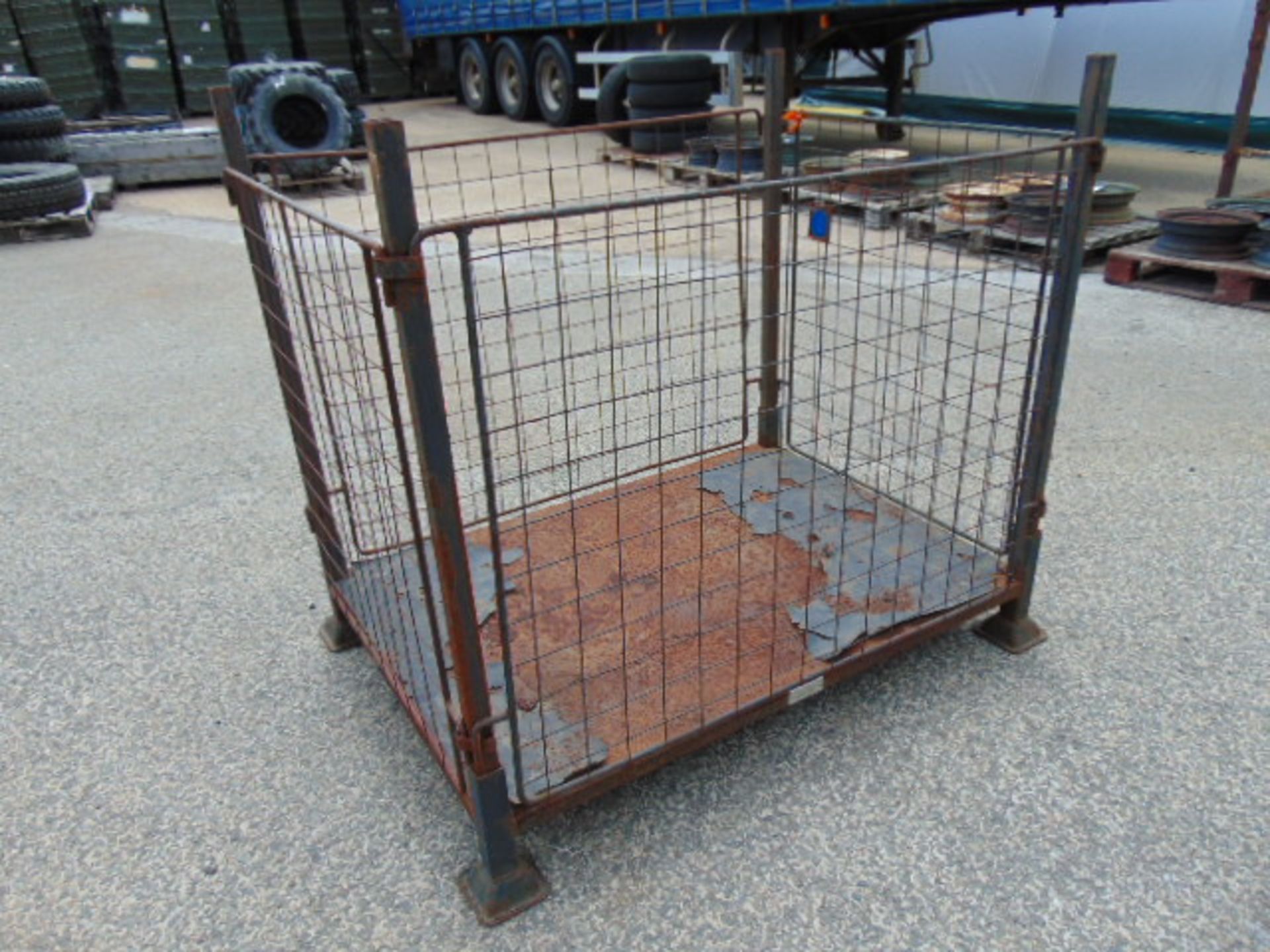 Steel Stacking Stillage with removeable sides and corner posts