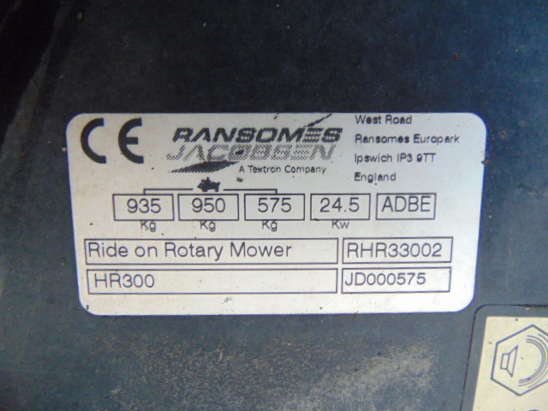 2014 Ransomes HR300 C/W Muthing Outfront Flail Mower ONLY 2,395 HOURS - Image 19 of 24