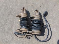 2 x Land Rover Lucas Inspection Lamp Light Series Defender Wolf Military Lightweight etc.