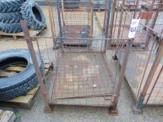 1 x STEEL STACKING STILLAGE, WITH REMOVABLE SIDES AND CORNER POSTS