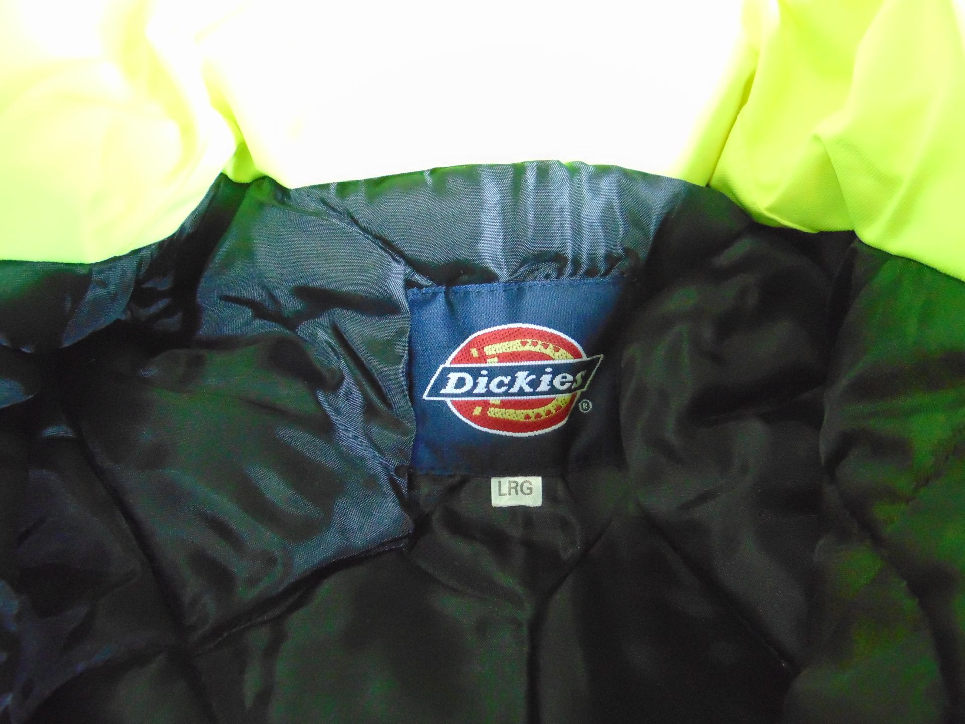 DICKIES HI VIZ JACKET, QUILTED AND WATERPROOF *LARGE* NEW & UNUSED - Bild 3 aus 3