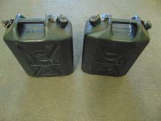 2 x 20lt WATER JERRY CANS *UNUSED*