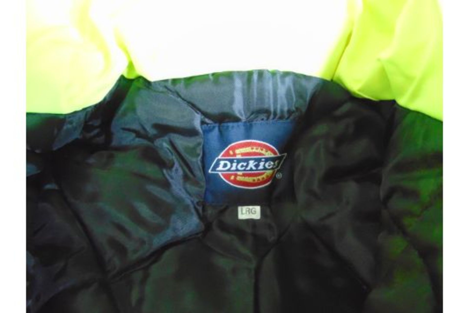 DICKIES HI VIZ JACKET, QUILTED AND WATERPROOF *MEDIUM* NEW UNUSED - Image 3 of 3