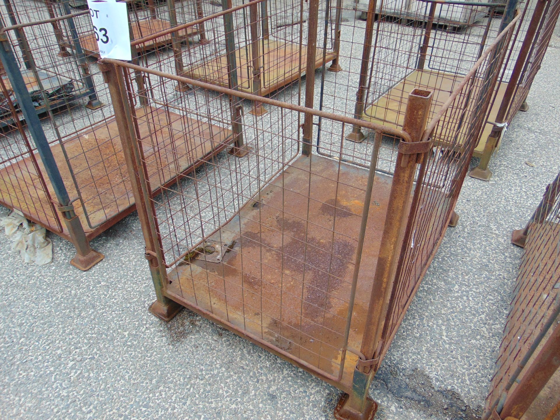 Steel Stacking Stillage with removeable sides and corner posts - Image 2 of 2