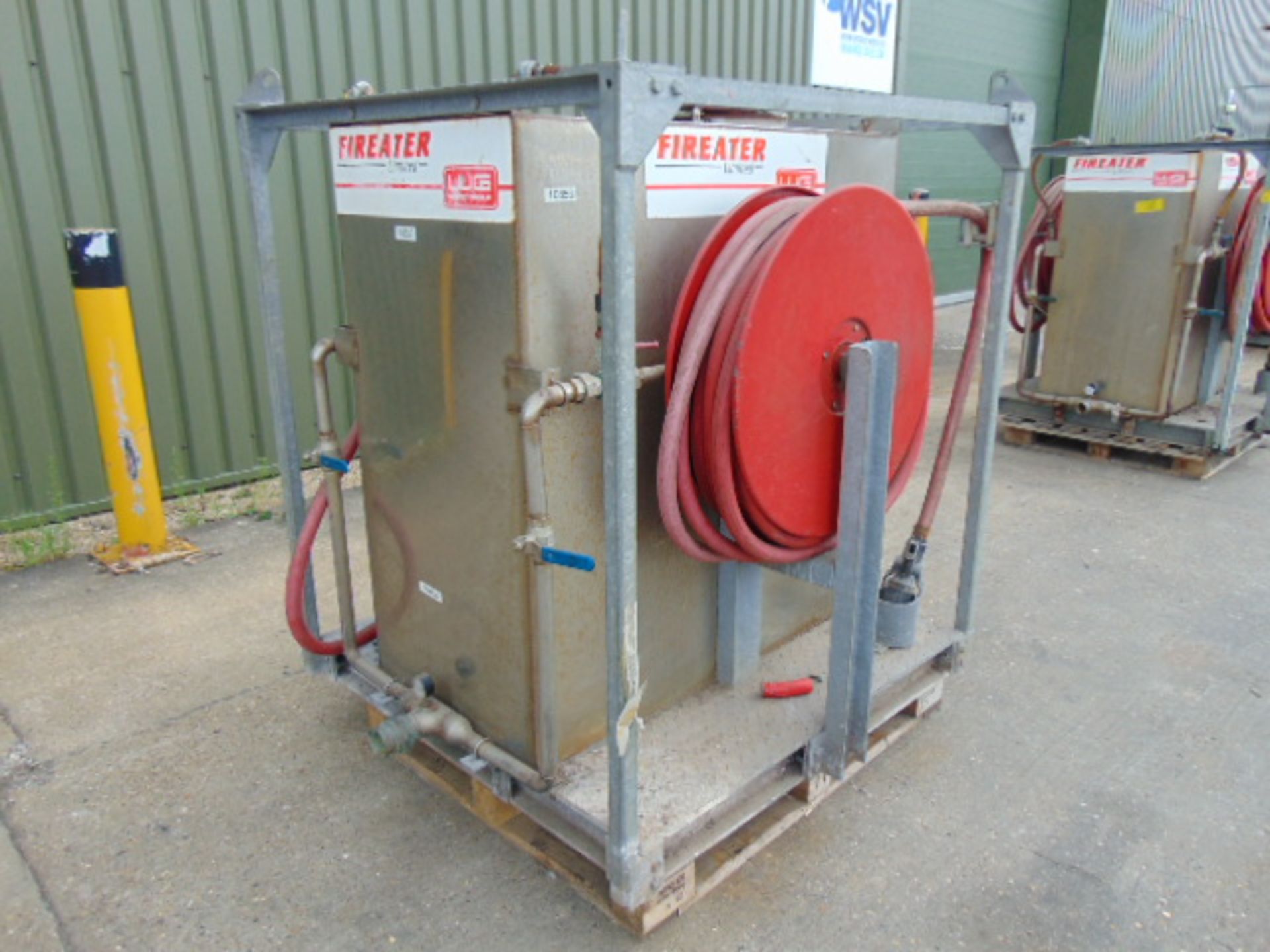 700L Fireater AFFF (Aqueous Film-Forming Foam) stainless steelTanks c/w 2 x 10m Fire Hose Reels. - Image 2 of 10