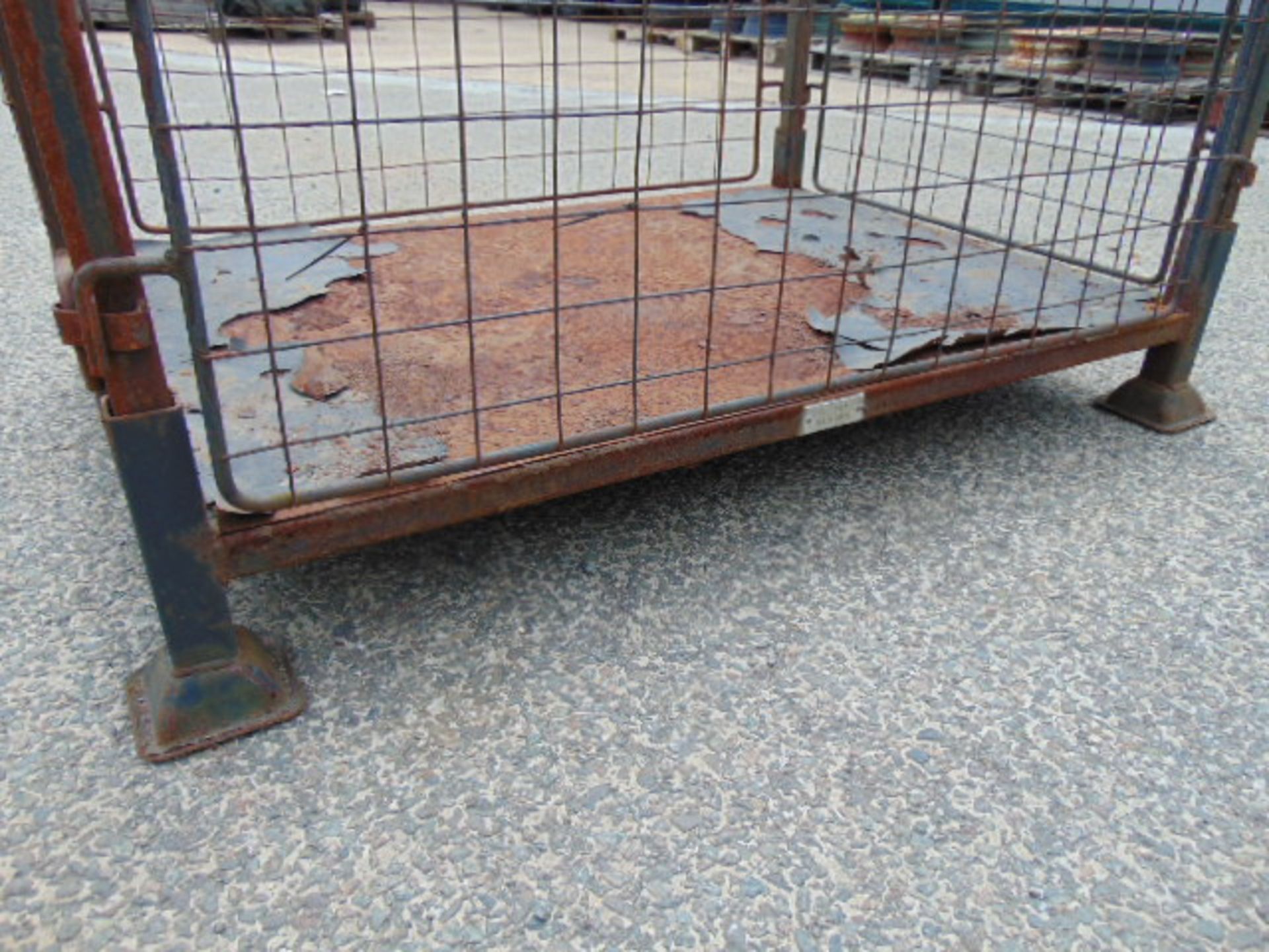 Steel Stacking Stillage with removeable sides and corner posts - Image 3 of 3