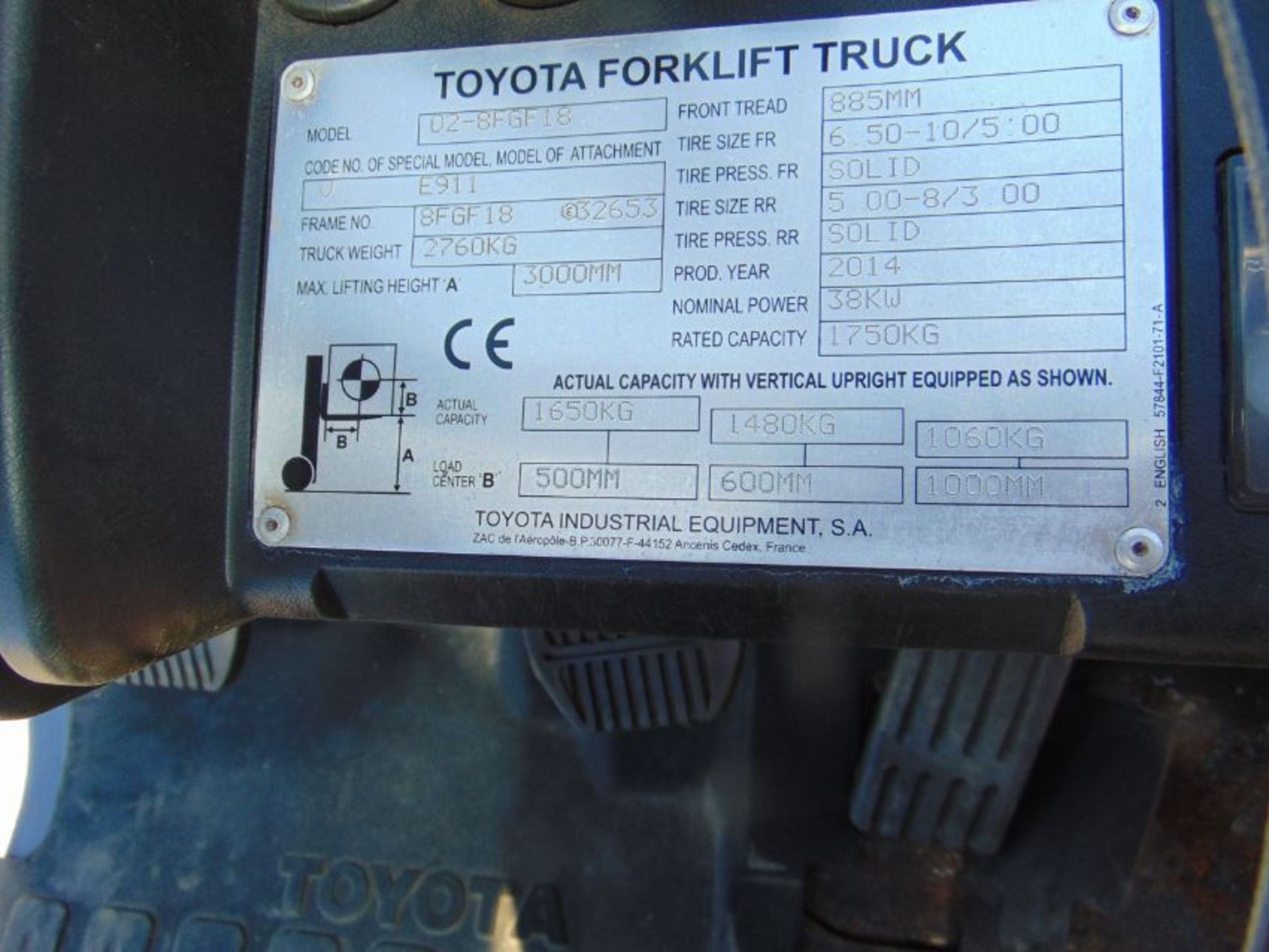 2014 Toyota Tonero 18 Forklift ONLY 4,893 HOURS! - Image 9 of 9