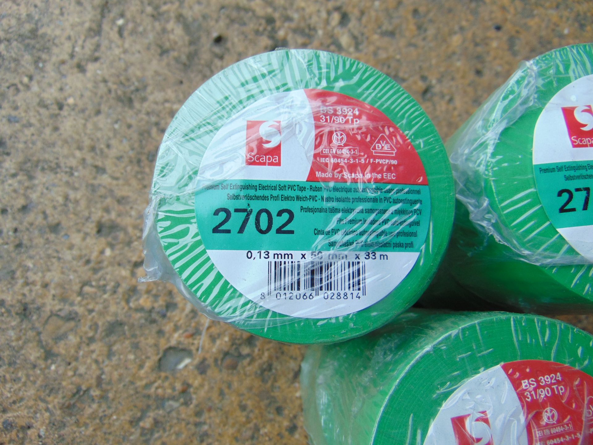 9 x SCAPA 2702 GREEN TAPE 33m LONG - Image 2 of 2