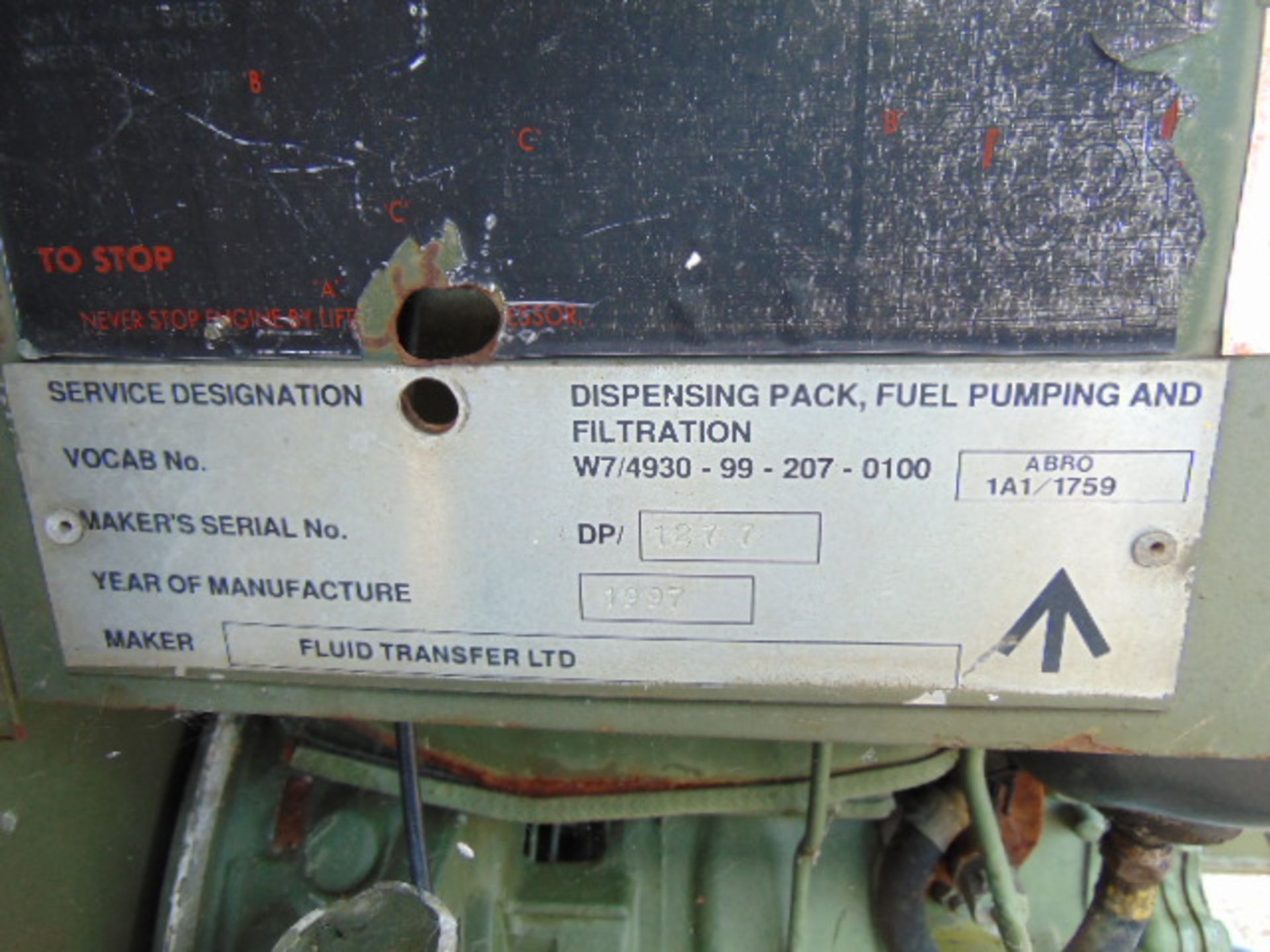Lister/Petter Demountable Pack Fuel Dispensing Unit - Image 12 of 12