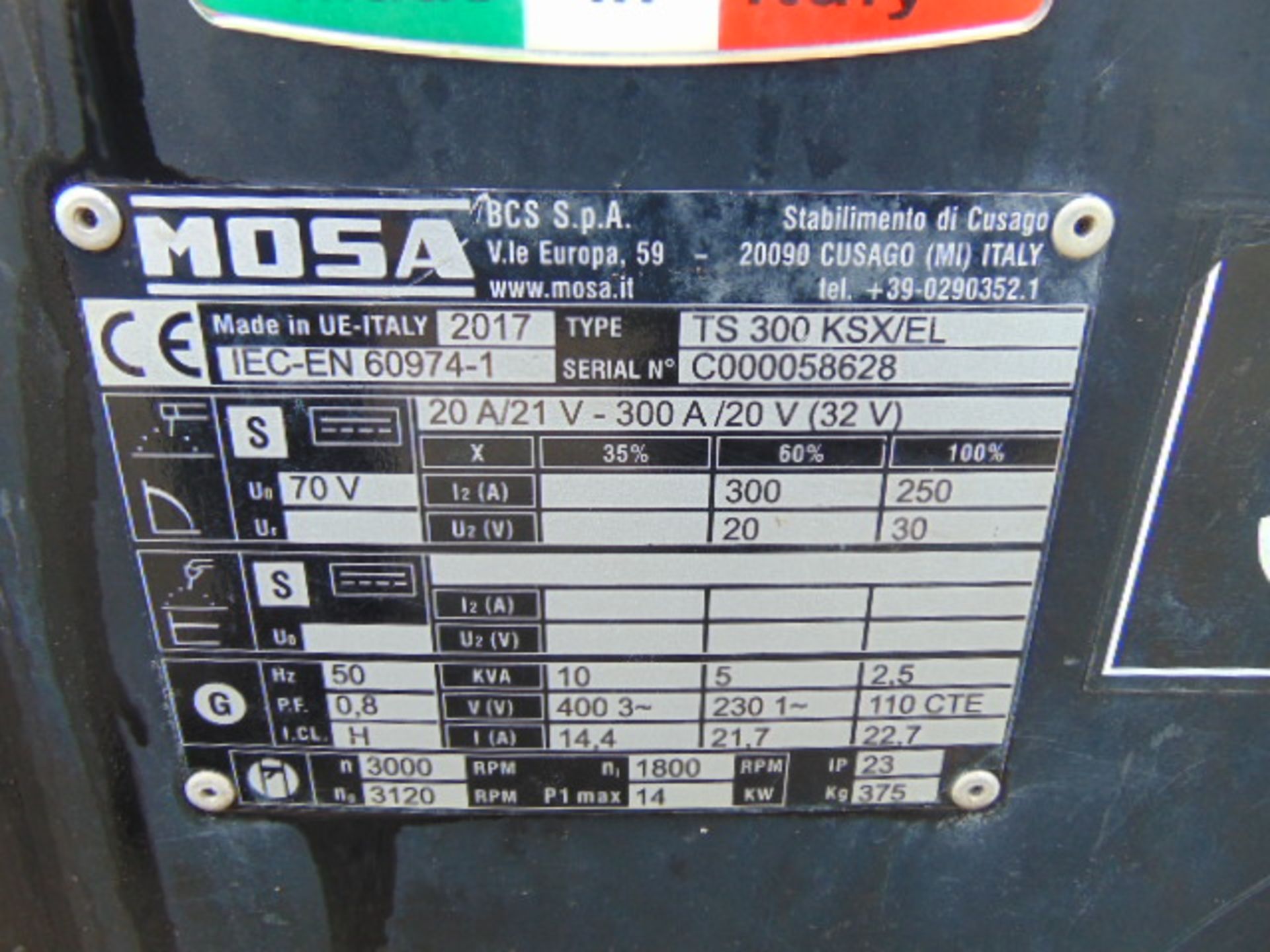 Mosa TS300 KSX/EL Diesel Welder 10 KVA Generator ONLY 3,924 HOURS! - Image 10 of 10