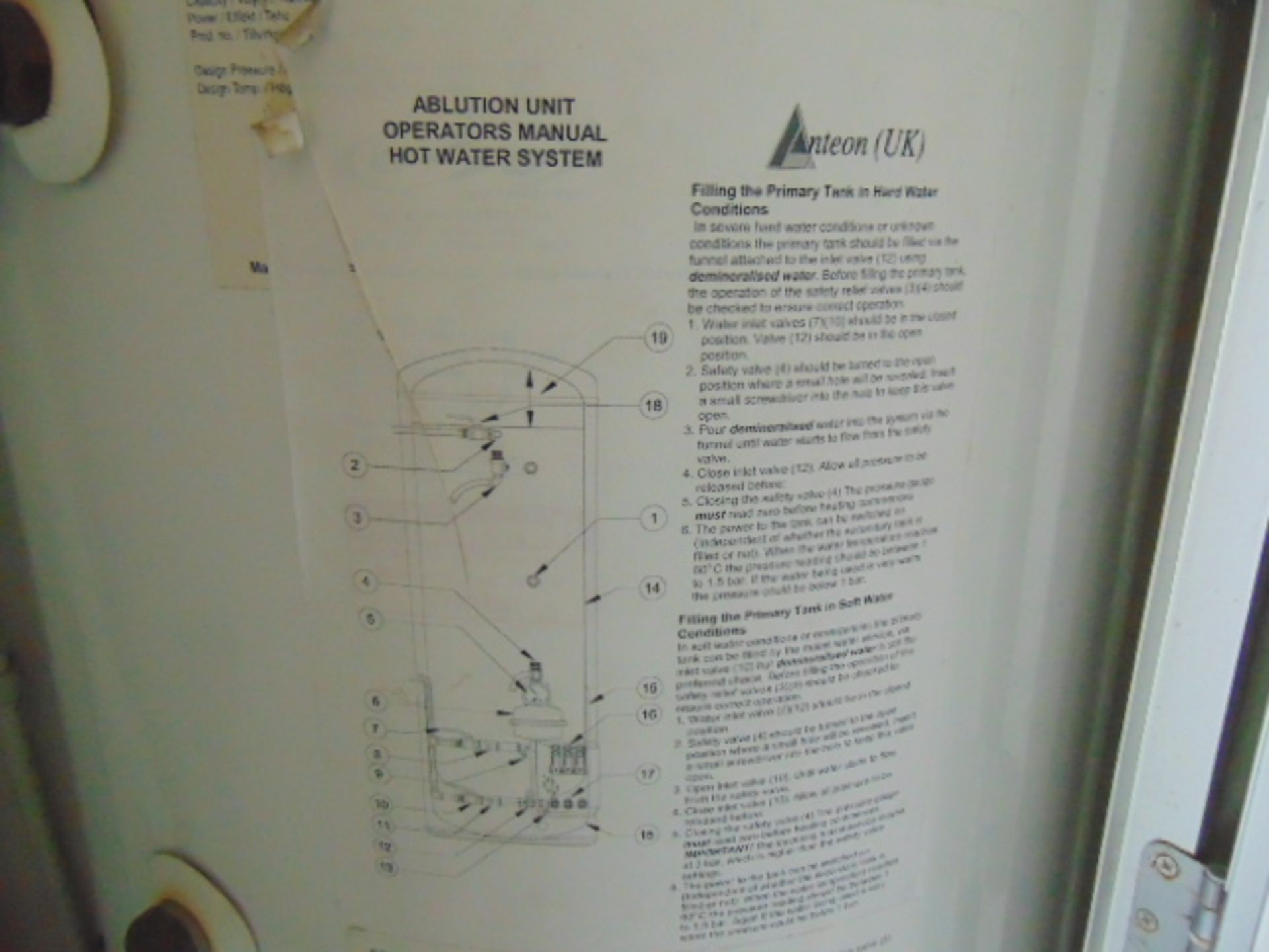 Demountable Front Line Ablution Unit in 20ft Container with hook loader, Twist Locks Etc - Image 12 of 28