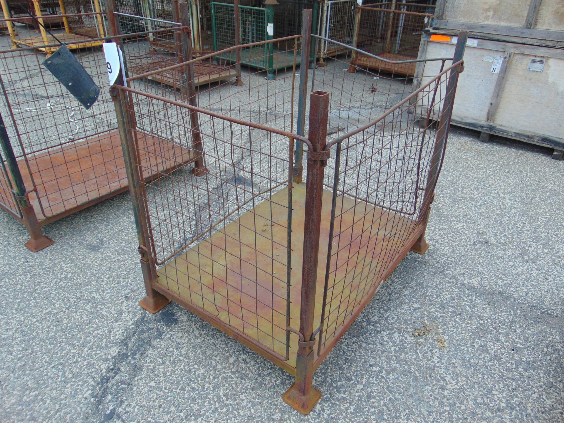 Steel Stacking Stillage with removeable sides and corner posts - Image 2 of 2