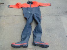 4 x Ex FIRE & RESCUE DRYSUITS WITH BOOTS