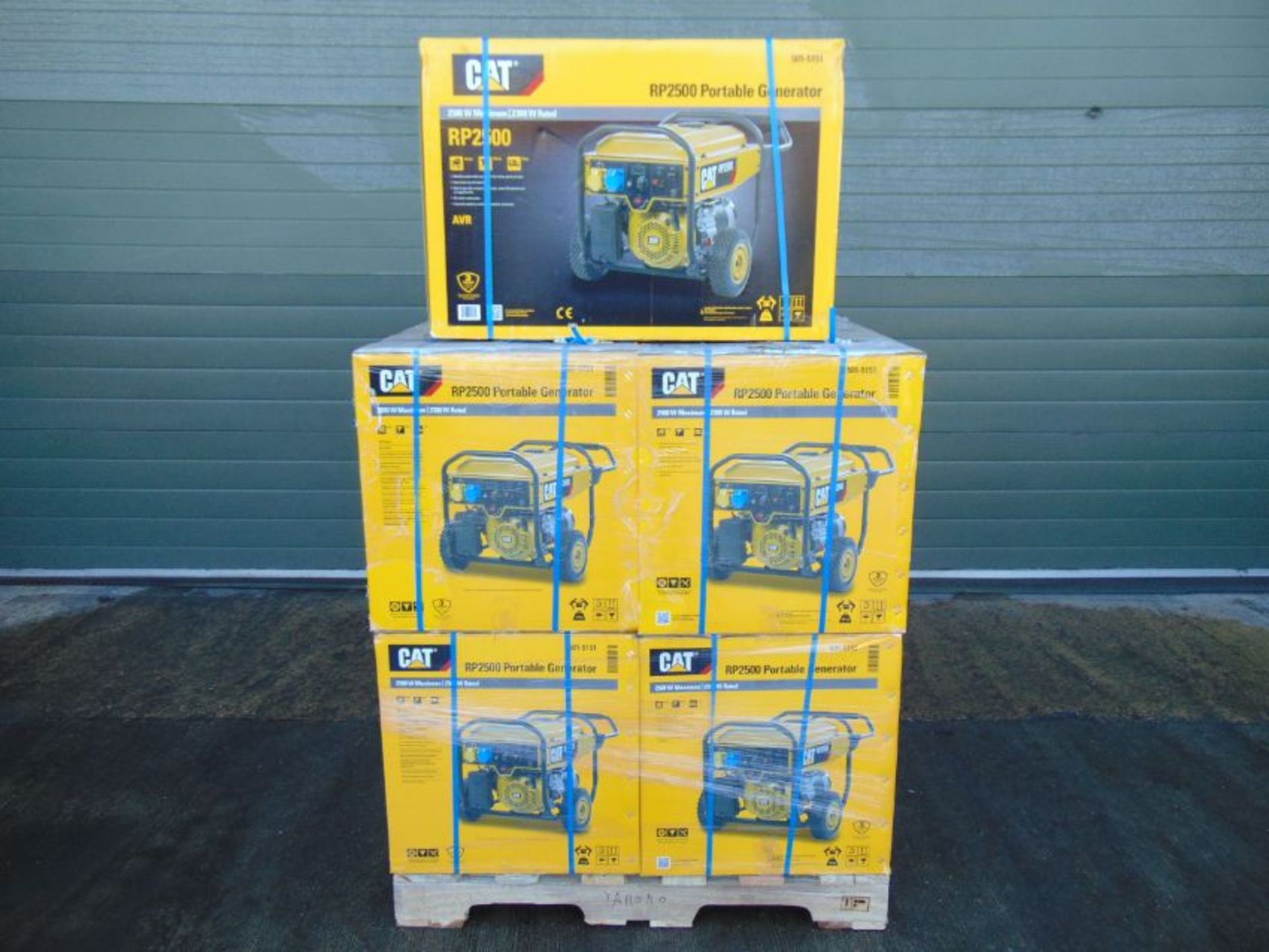 QTY 5 x UNISSUED Caterpillar RP2500 Industrial Petrol Generator Sets.