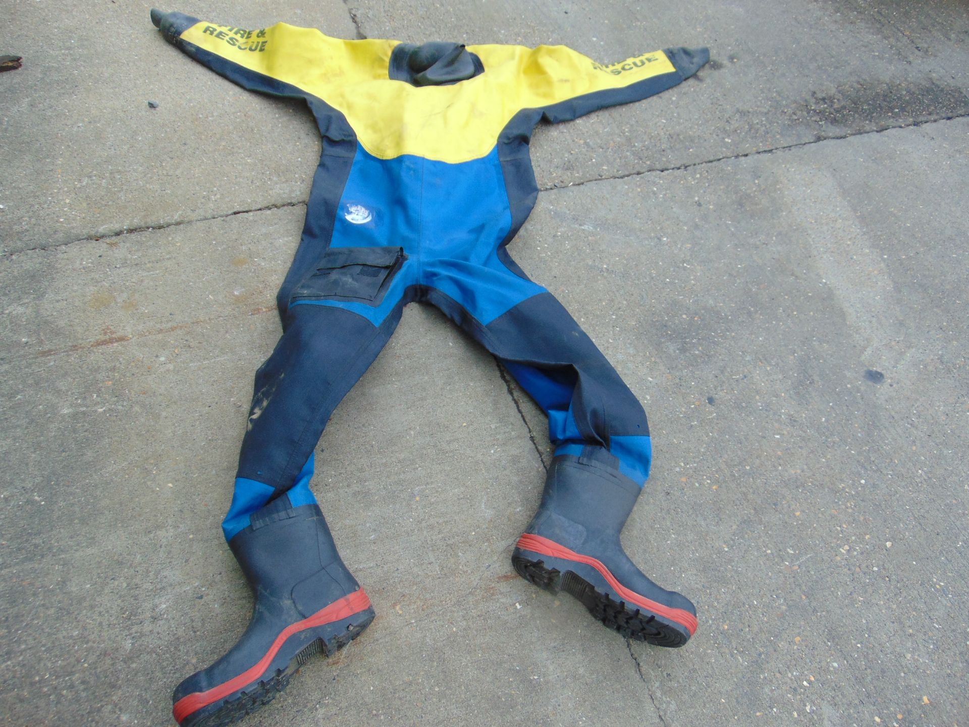 4 x Ex FIRE & RESCUE DRYSUITS WITH BOOTS