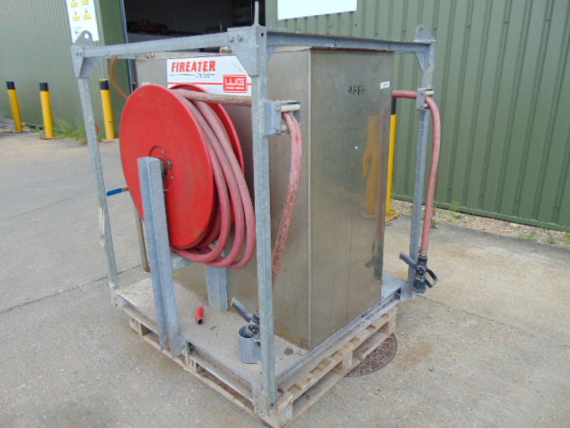700L Fireater AFFF (Aqueous Film-Forming Foam) stainless steelTanks c/w 2 x 10m Fire Hose Reels. - Image 3 of 10
