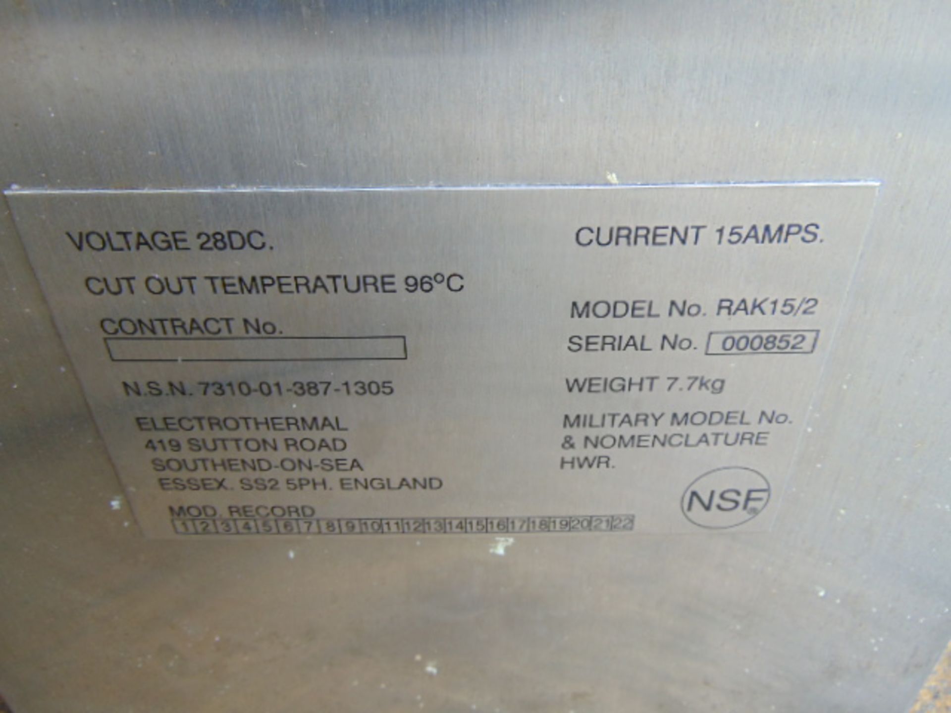 Unissued RAK 15/2 Cooking/Boiling Vessel - Image 4 of 4