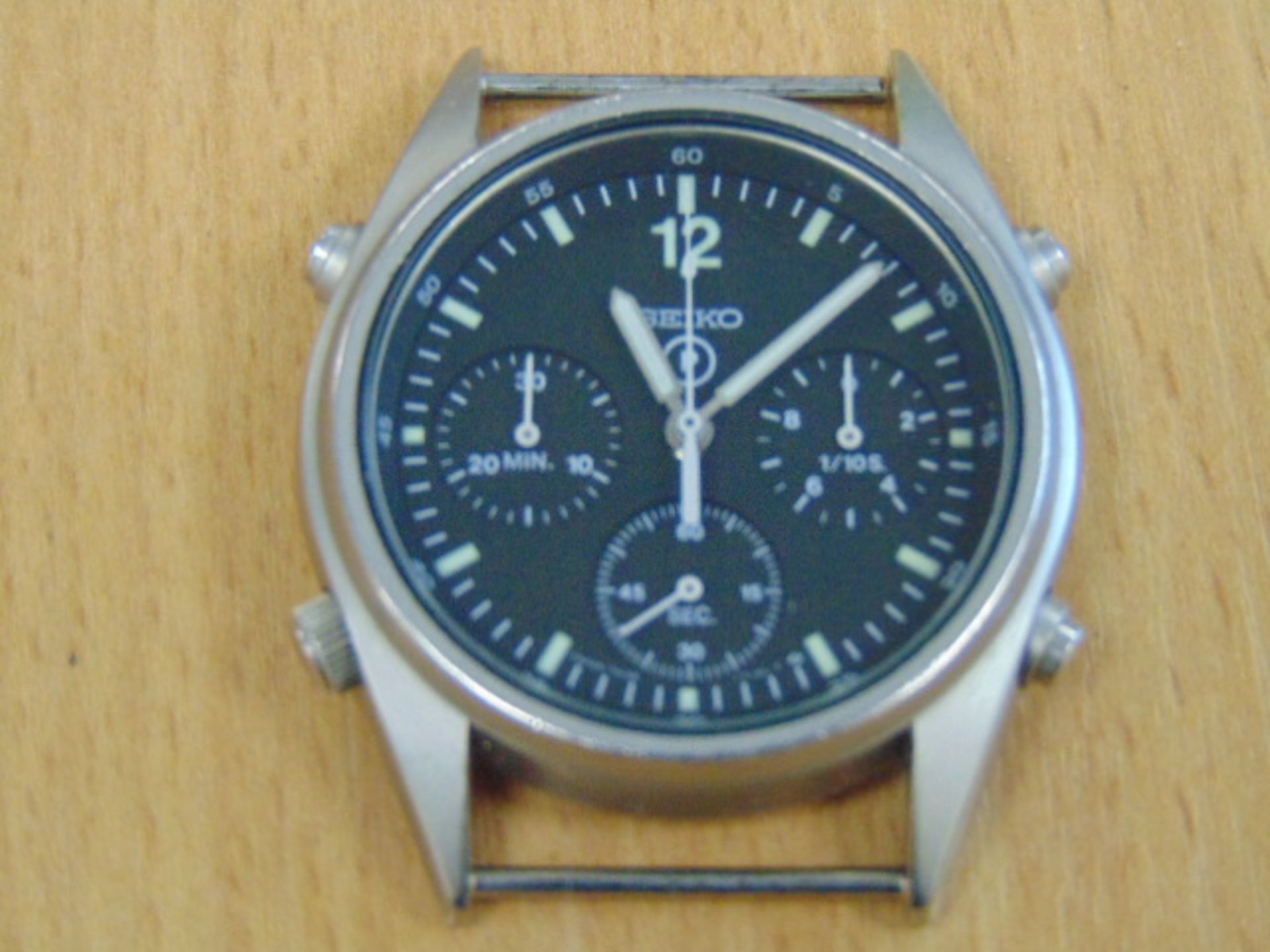 VERY RARE SEIKO GEN1 RAF ISSUE PILOTS CHRONO NATO MARKED DATED 1989 - Image 3 of 8