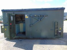 EX RESERVE DEMOUNTABLE ALUMINIUM MOBILE WORKSHOP UNIT, POWER CABLE, AC AND ELECTRICS 15 x 8