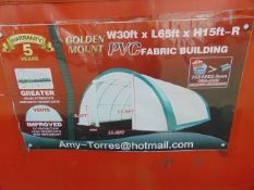 Huge L 65ft x W 30ft x H 15ft Relocatable Heavy Duty Storage Shelter New Unissued