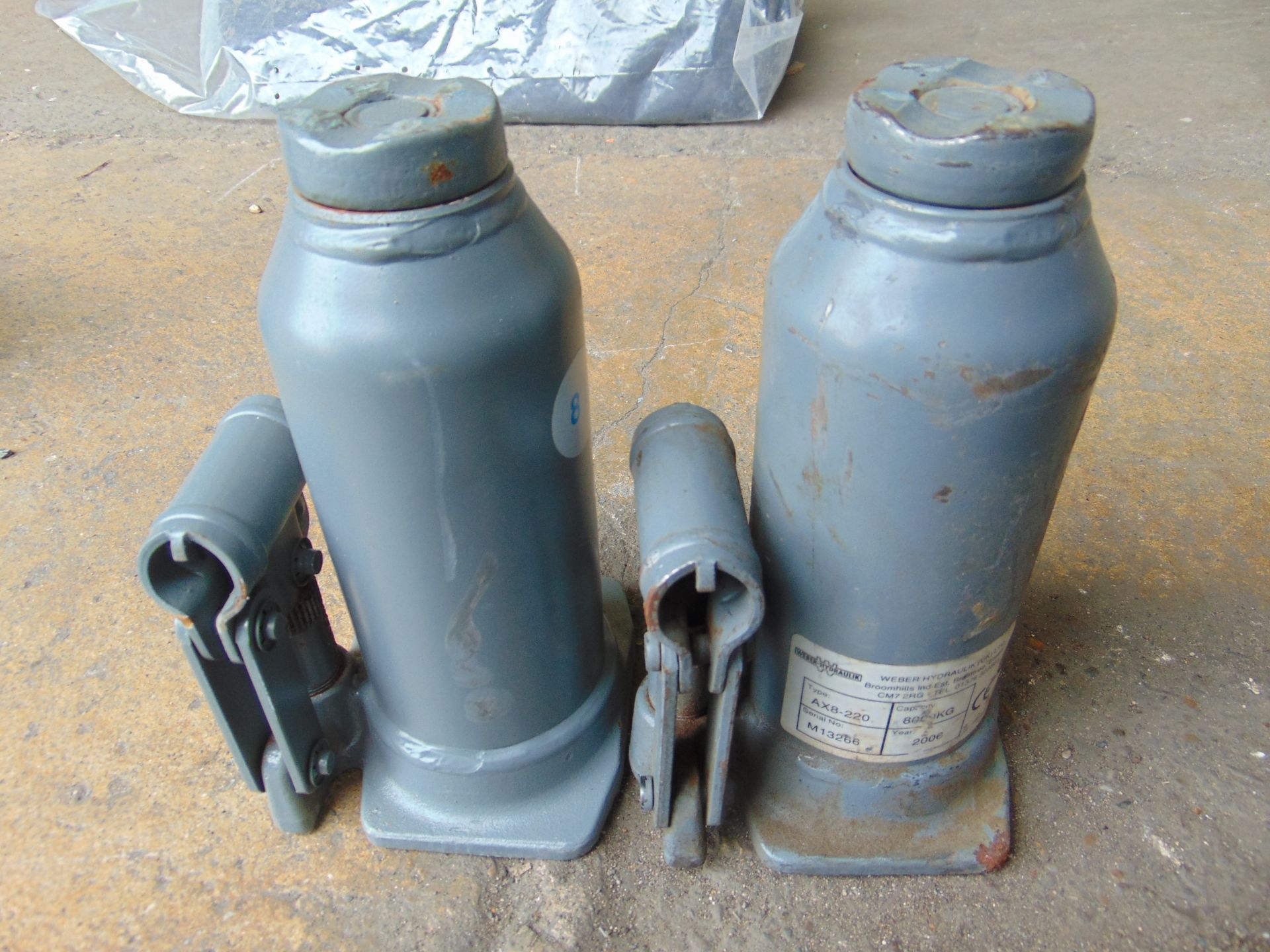 2 x Webber-Hydraulik 8t vehicle bottle jack - Image 2 of 3