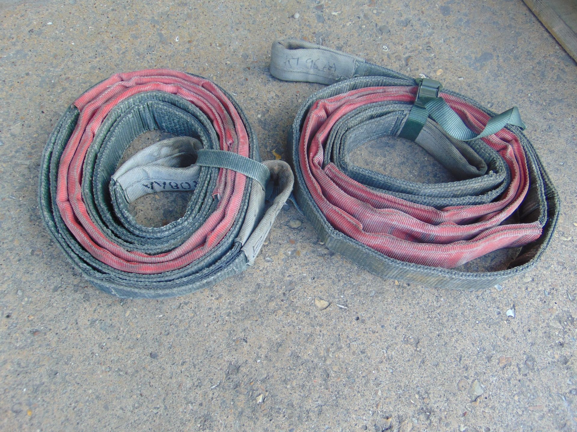 2 x LANDROVER WOLF TOW STROPS WITH WEBBING STRAP - Image 3 of 3