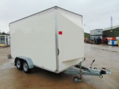 Twin Axle Blue Line Box Trailer c/w Dropdown Tailgate / Loading Ramp.