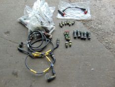 8 x SWITCHABLE CABLE ASSEMBLIES & VARIOUS CONNECTORS AND CABLES