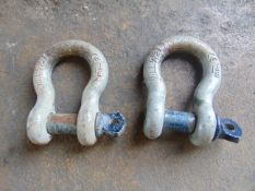 2 x 9.5T Bow Shackles