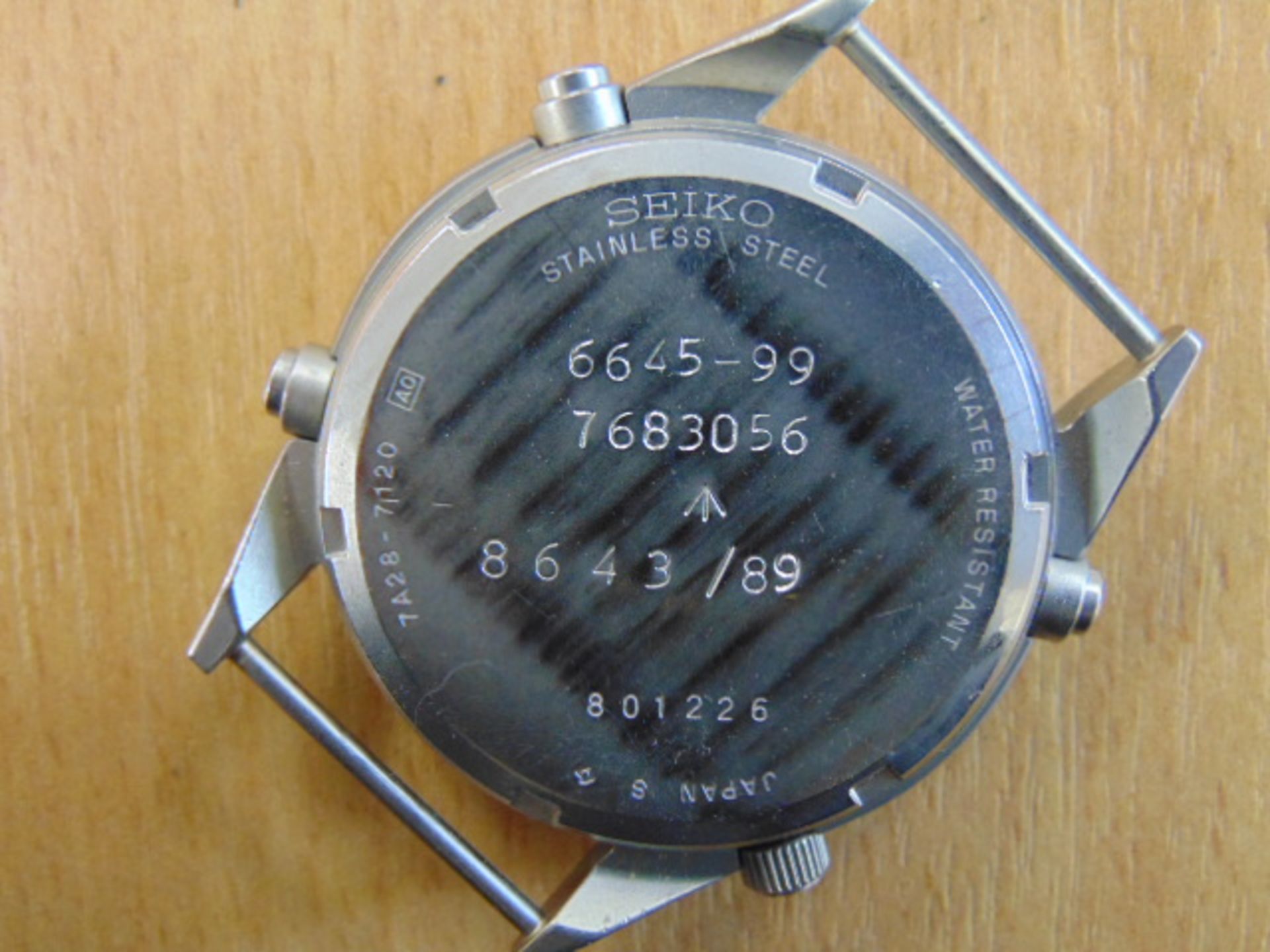 VERY RARE SEIKO GEN1 RAF ISSUE PILOTS CHRONO NATO MARKED DATED 1989 - Image 4 of 8
