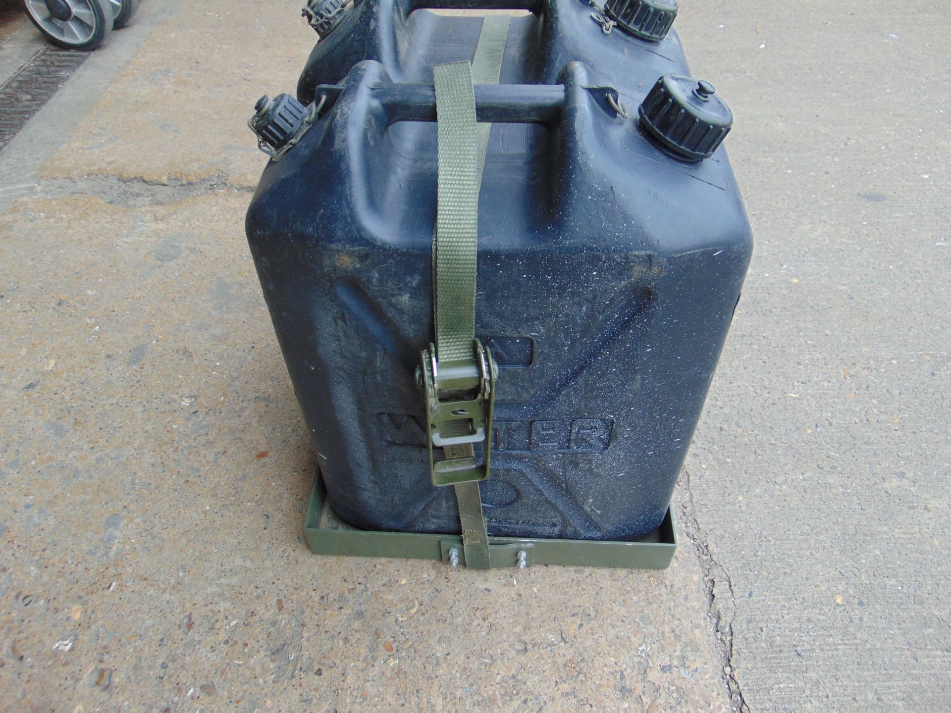 Twin Jerry Can Holder with Ratchet Strap - Image 3 of 4