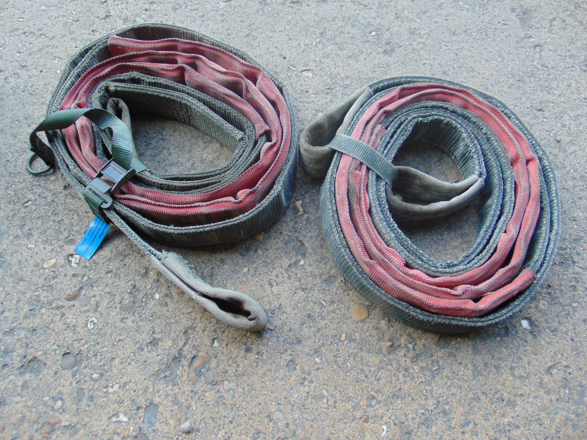 2 x LANDROVER WOLF TOW STROPS WITH WEBBING STRAP - Image 2 of 3