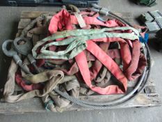 Pallet of Various Slings & Recovery Wire Rope