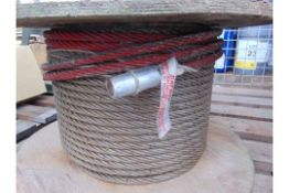 Unissued Certex 65m 14mm Winching Wire Rope Drum