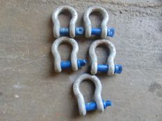 5 x 8.5t Bow Shackles *UNUSED*