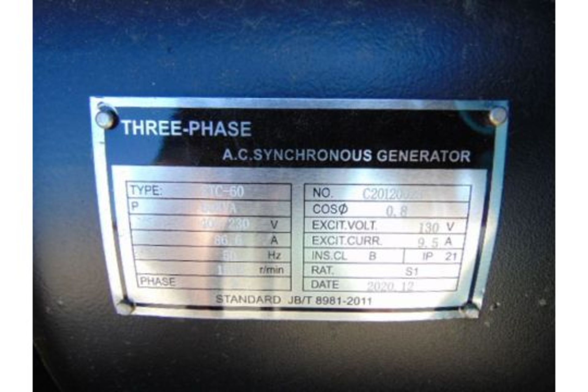2020 UNISSUED 60 KVA 3 Phase Silent Diesel Generator Set - Image 19 of 20
