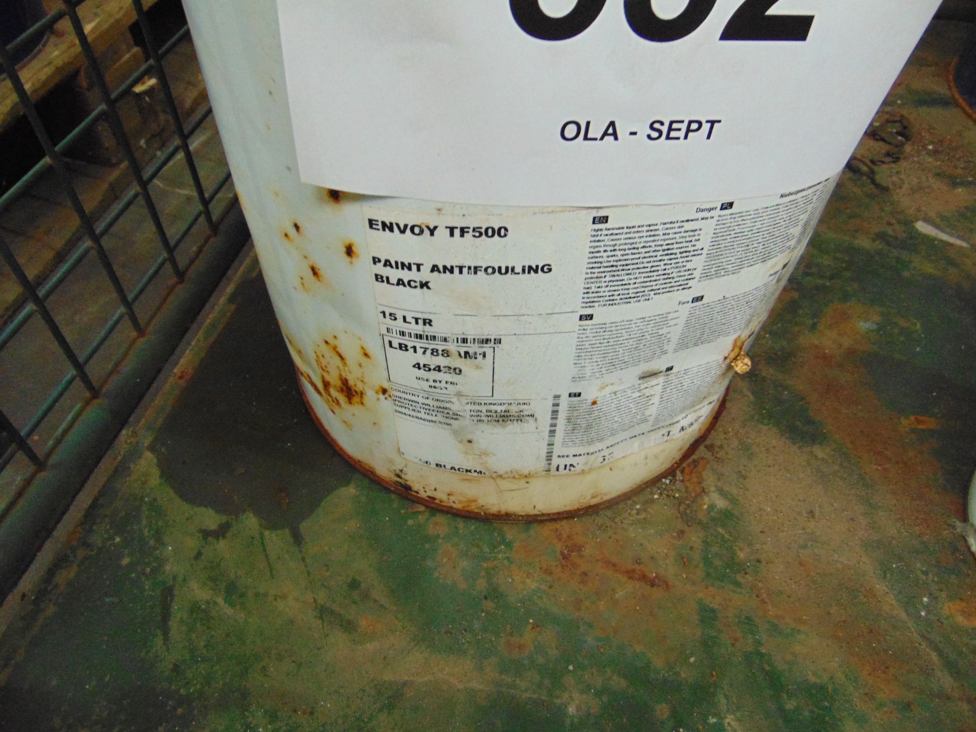 1x 15 litre Drum of Envoy TF 500 Antifouling Paint - Image 2 of 2