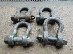 4 x Recovery Bow Shackles WLL 25T