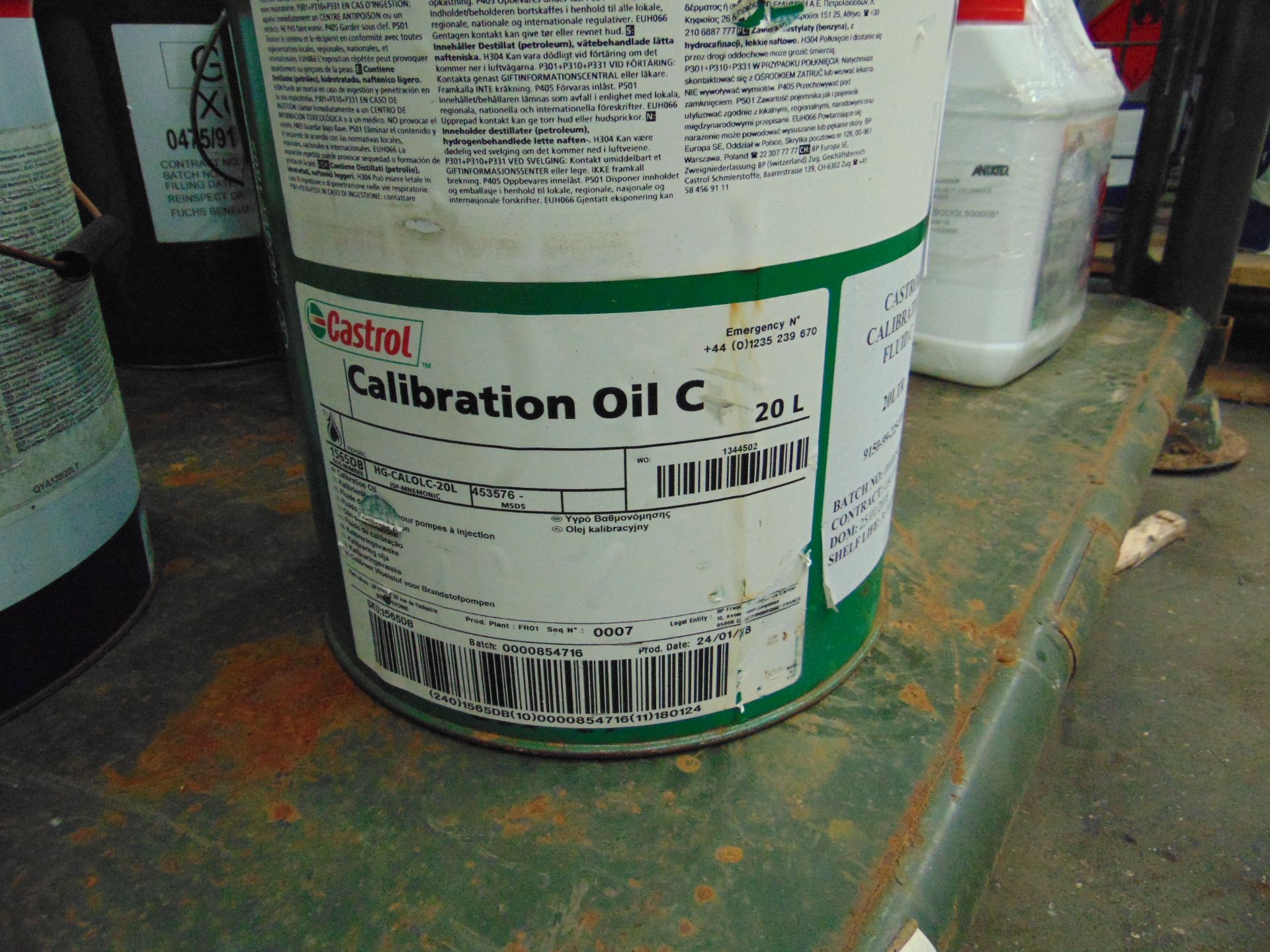 1X 20 LITRES DRUM OF CASTROL CALIBRATION OIL - Image 3 of 3