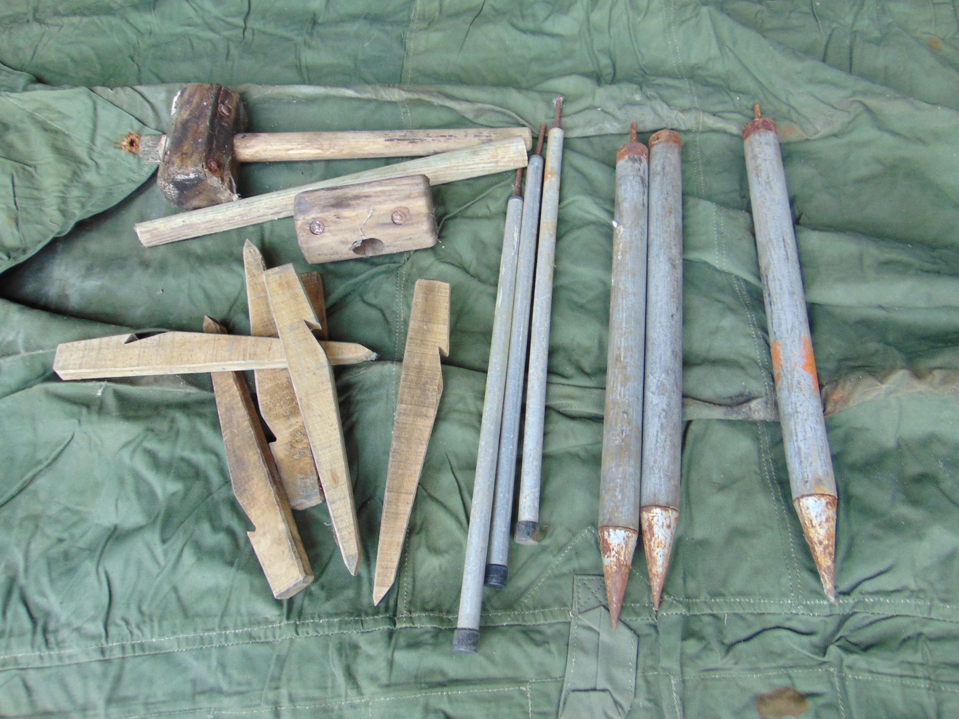 Old Style AFV Crew Shelter with Poles, Pegs & Mallets - Image 2 of 6